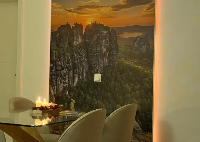 아파트 Kathy - Moderne, Stilvolle Mit Balkon, Sauna Und Kostenlosem Parkplatz Im Schoenen Elbsandsteingebirge *